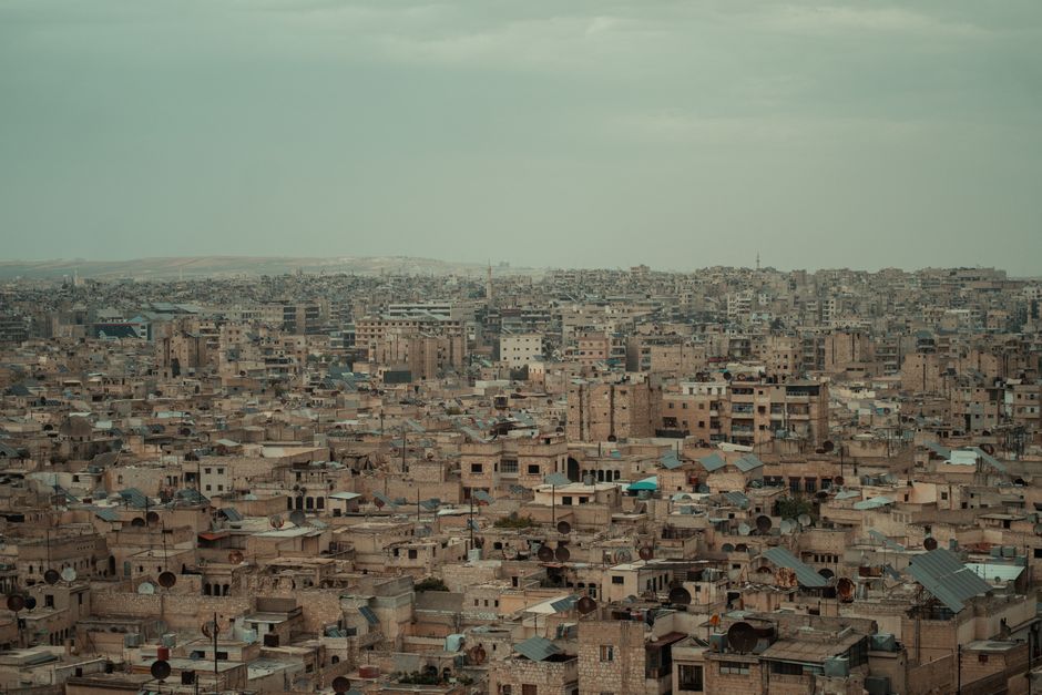 Aerial view of Aleppo, Syria